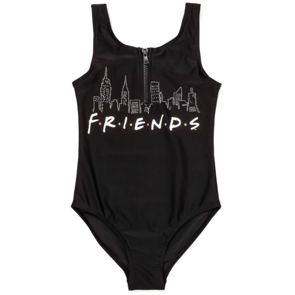 Friends Girls Sunsafe One Piece Bathing Suit / Black
